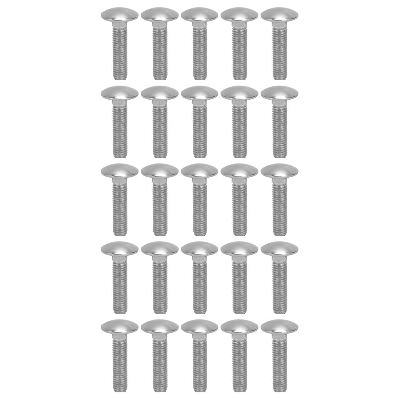 30Pcs M8x1.25 Screw Bolt A2 Stainless Steel Cup Square Coarse