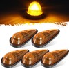 Partsam Amber Teardrop Cab Light 9LED Cab Marker Light 5pcs