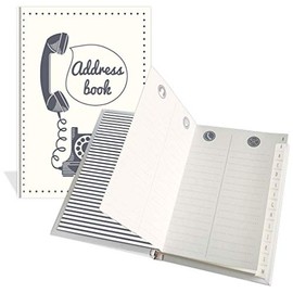 Luxury Pocket Address Book - Vintage Telephone Design- 104 Pages - Size 91mm x 130mm