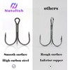 Fishing Treble Hooks Kit - High Carbon Steel 50pcs Mixed