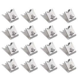 16Pcs Stainless Steel Freezer Shelf Clip, 920158 Refrigerator Shelf Support Clip Sturdy Freezer Cooler Shelf Support for Household & Commercial Refrigerator (16 PCS)