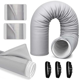Klimaanlage Abluftschlauch Isolierung,Tragbare Klimaanlagen Schlauchabdeckung Mit Verschlussgurten,150cm Isolierhülle für Abluftschlauch Klimagerät mit 5 Zoll Und 5,9 Zoll Durchmesser