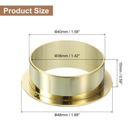 uxcell 1 Pcs 1.58 inch (40mm) Nylon Desk Grommets, Plastic Cable Hole Cover, Wire Cord Cable Organizer for Computer Desk Cabinet, Gold