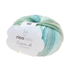 Rico Design - 50g 'Baby Dream Luxury Touch' - Colour 18 - Moss Mix - An Extra Soft Baby Yarn with Great Colour Gradients (Stock: V-hbrR-ZT)