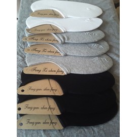 Champion 8 PAIRS No Show Socks, Black, gray and white- Shoe Size: 6-12