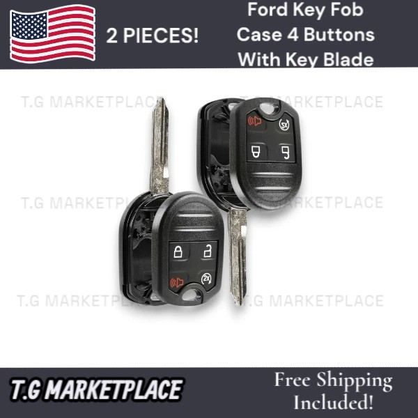 Unbranded 2* Key shell for Ford EDGE ESCAPE EXPLORER EXPEDITION