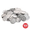 Beistle 100 Piece Embossed Plastic Coins For Western Decorations, Casino