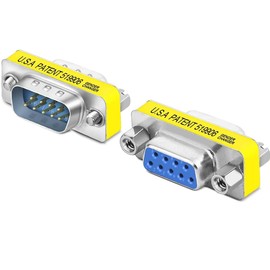 TECHZOCO RS232 DB9 Female to Male Adapter DB9 Coupler Gender Changer Adapter RS-232 - RS-485 - TTL - DB9 Serial Female to Male RS232 Male 9 Pin Female to Male