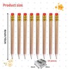 Adhere 25pcs Golf Pencils with eraser Hexagon Wooden Pencils with