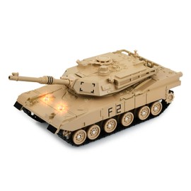 DS. DISTINCTIVE STYLE 1/48 Scale Metal Tank Model M1A2 Abrams Main Battle Tank Toy Plastic Model with Sound and Light