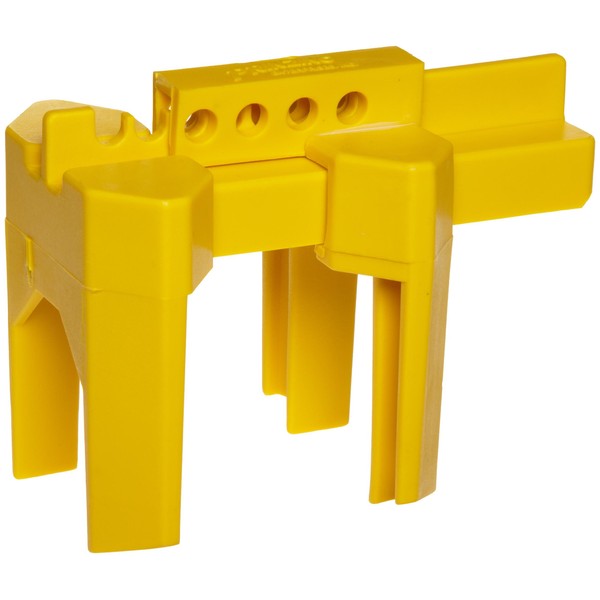 Brady - BS07A-YW Prinzing Ball Valve Lockout, Small, for 1/2"-2-1/2" Outside Pipe Diameter, Yellow