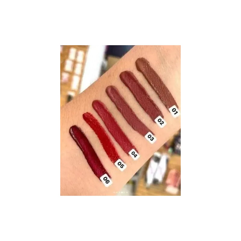 Set 6 Labiales Líquidos Color Cobertura Total Tonos Intensos
