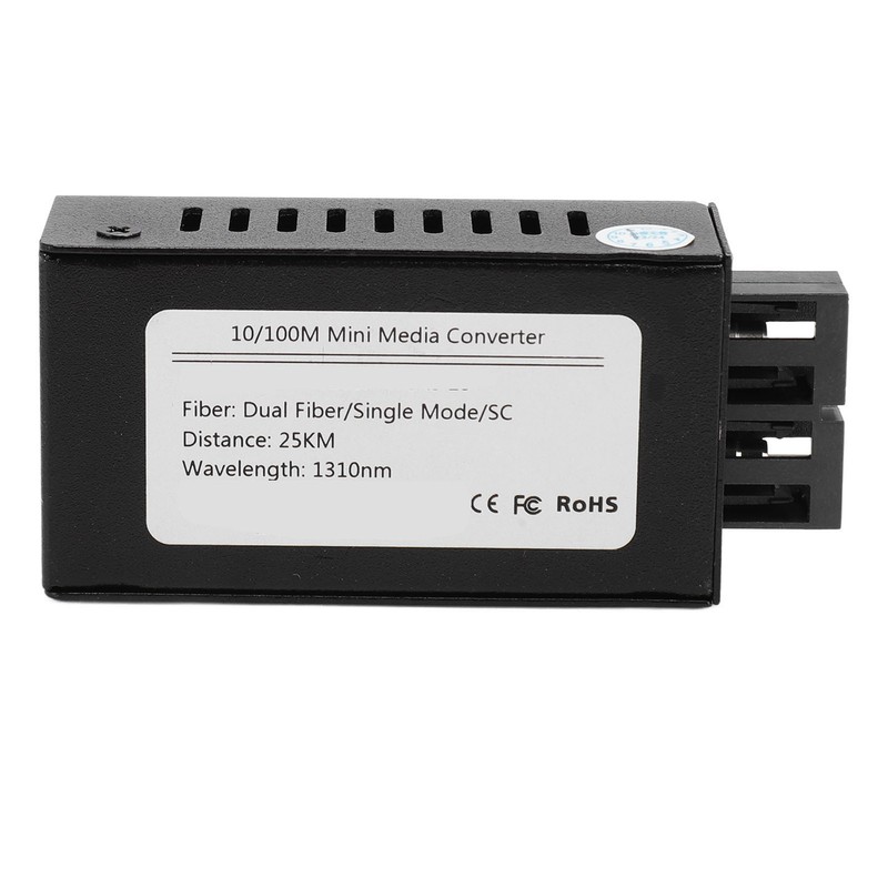 Fiber Optic Transceiver 2 Ports 10 100Mbps Self Adaptive Tx1310nm