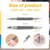 2pcs Dual Head Nail Setters, (1/32-1/16 Inch) (3/32-1/8 Inch) Spring