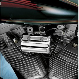 Orange Cycle Parts Chrome Ignition Coil Cover for Harley 1982-1994, 1999 FXR Models