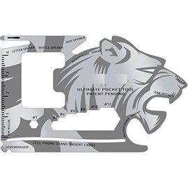 Outdoor Outlet 18 Fonksiyonlu Cüzdan İçi Aslan Tasarımlı Kart Acil Durum Kiti