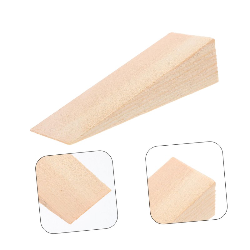Kichvoe 4pcs Wooden Wedges for Door and Window Installation Triangular