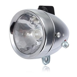 Bicycle Front Light 12V6W LED Mountain Bike Headlight Vintage Front Light ABS and Metal with Bracket for Night Driving