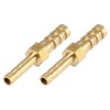 X AUTOHAUX 2 Pcs 6mm-4mm Straight Shaped Hose Barb Brass
