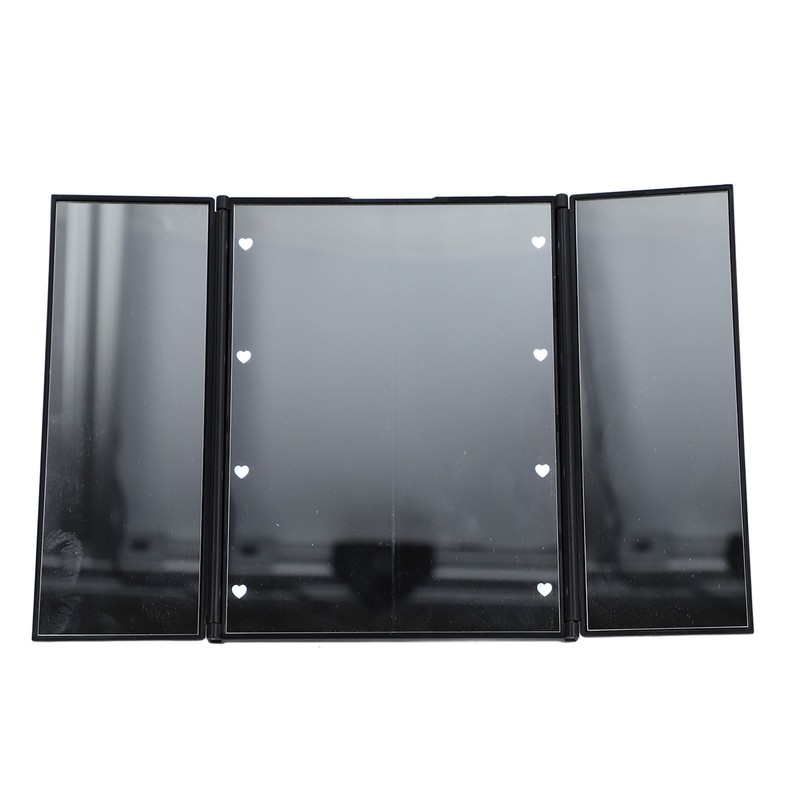 3 Folds Lighted Vanity Makeup Mirror LED Light Table Mirror