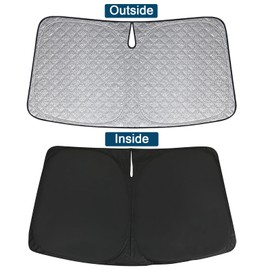 LHCDQSKCW Windshield Sun Shade Compatible with Hyundai Elantra 2021 2022 2023 2024 2025, 6-Layer Foldable Front Window Sunshade Reflector Cover, Sun Visor Protector Blocks UV Rays