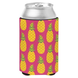 Caroline's Treasures BB5136CC Pineapples on Pink Can or Bottle Hugger, Can Hugger, multicolor