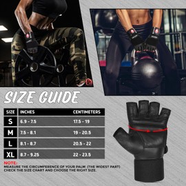 BORN TO WIN Leather Weight Lifting Gloves Gym Gloves for Men & Women with Wrist Support & Padded Palm Protection Breathable Workout Gloves for Training Powerlifting & Exercise Gloves for Cycling