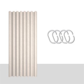 SK Studio Shower Curtain 120 x 200 cm, Anti-Mould, Waterproof, Washable Shower Curtains, Fabric Polyester Bath Curtain with Shower Curtain Rings, Beige