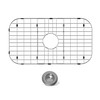 Stainless Steel Sink Protector 26"x14" with Center Drain, Metal Sink