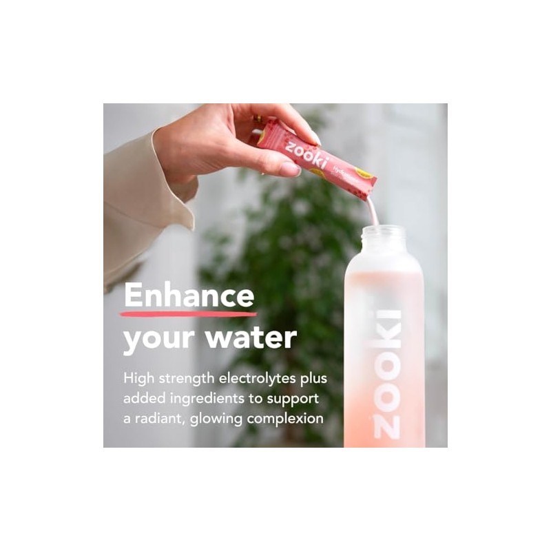 Zooki Electrolytes+ Skin Radiance Hydration Electrolytes Sachets – Pomegranate Lemon