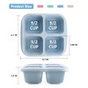 PUiKUS PUiKUS 4 Pack Snack Containers, 4 Compartments Bento Snack