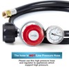 WADEO 4 FT 0-30 PSI Adjustable High Pressure Propane Regulator