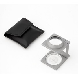 6X Linen Tester with Double Lens Construction and Precision Measuring Reticle.