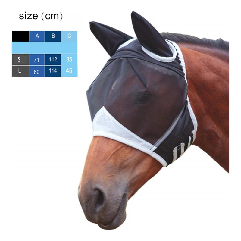 Máscara Anti-moscas Para Caballo Con Orejas Horse Fly Mask