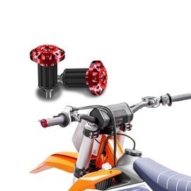 Zufoty 2PCS Universal Motorcycle Bar End Plug, Aluminum Alloy Handlebar Grip End Caps, 7/8" 22mm Handlebar Grips Plug Replacement for Kawasaki, Suzuki, Yamaha, Ducati Motorbike Dirt Bike Scooters