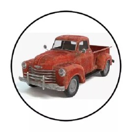 Homemade 48 Old Truck !!  ENVELOPE SEALS LABELS STICKERS 1.2" ROUND