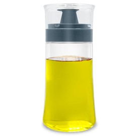 TINMIX Leak-proof Oil Dispenser Bottle with Pourer, 180ml/6oz Glass Olive Oil and Vinegar Cruet, Well Sealed for Outdoor Camping Picnic Kitchen, Blue