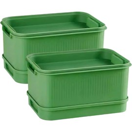 Bandeja de germinación, Paquete de 2 bandejas apilables para germinación Semillas para Kit Cultivo microverdes Grado alimenticio sin Suelo para jardín Hierbas y ensaladas Interior