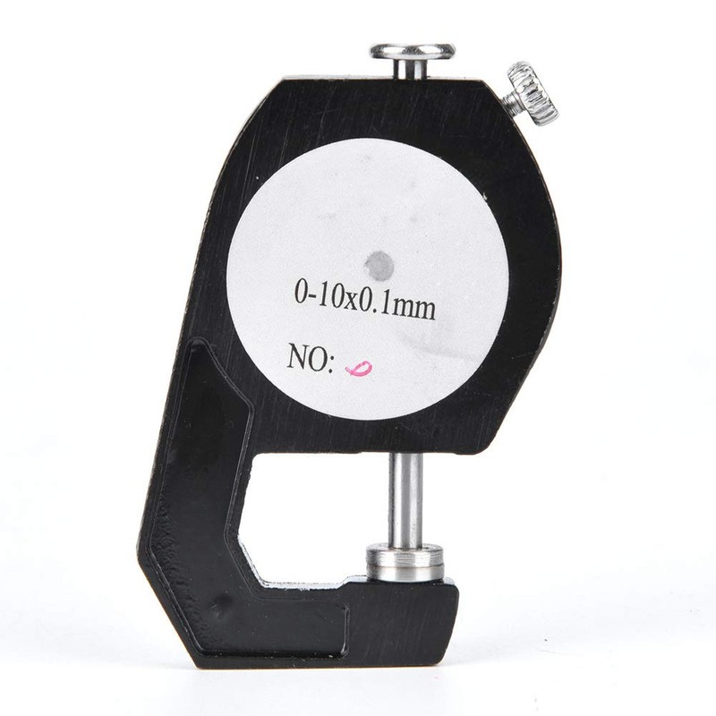 Thickness Caliper, 0~10mm Thickness Gauge Flat Head Thickness Tester Thickness