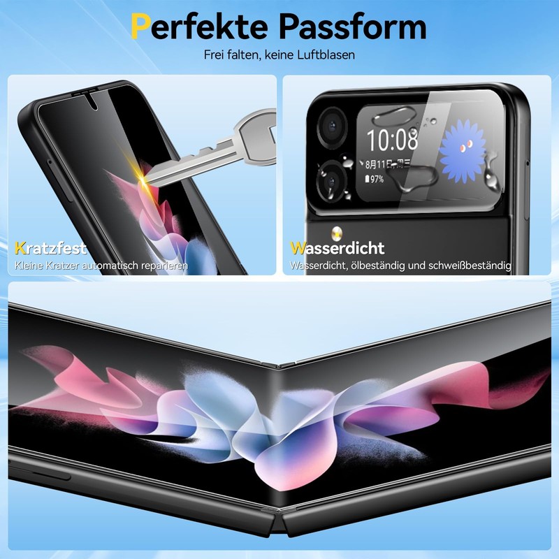 Vizvera [2+1 Pack Screen Protector for Galaxy Z Flip 3,