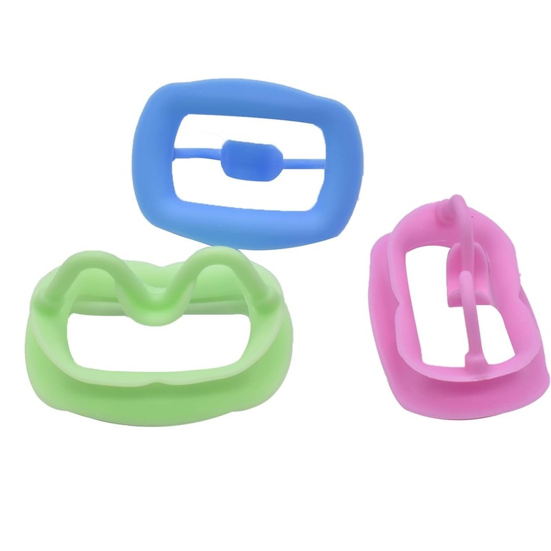 Zahn-Wangenaufroller, weiches Silikon zur Zahnaufhellung, 3 Stück, bunter Mundöffner, Blanqueamiento