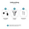 ledscom.de Waika Reading Light with Gooseneck and Switch Matte Black