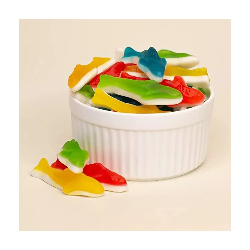 iLike! Assorted Fruit Gummy Sharks Candy, 2 Pound Bag