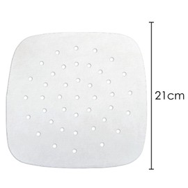 VFM - Air Fryer Square Liner Paper Non Stick, Disposable Paper Liner - for accompanying When Cooking with Ovens and Pressure Cookers, Barbecue, Roasting Pack of 50 21cm