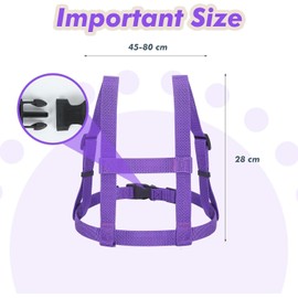Horse Harness for Children, Horse Lead for Playing for Children, Bridle, Skiing, Role Play, Accessories for Play Horse, Horse Leads, Size Adjustable (Purple, 1 Piece)