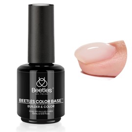 Beetles Builder Gel For Nails, 15ml Milky White Rubber Base Gel Polish For Nail Thickening, UV LED Nail Lamp Cured Milky White Gel Polish Nail Strengthener Extension Color Base Gel In A Bottle