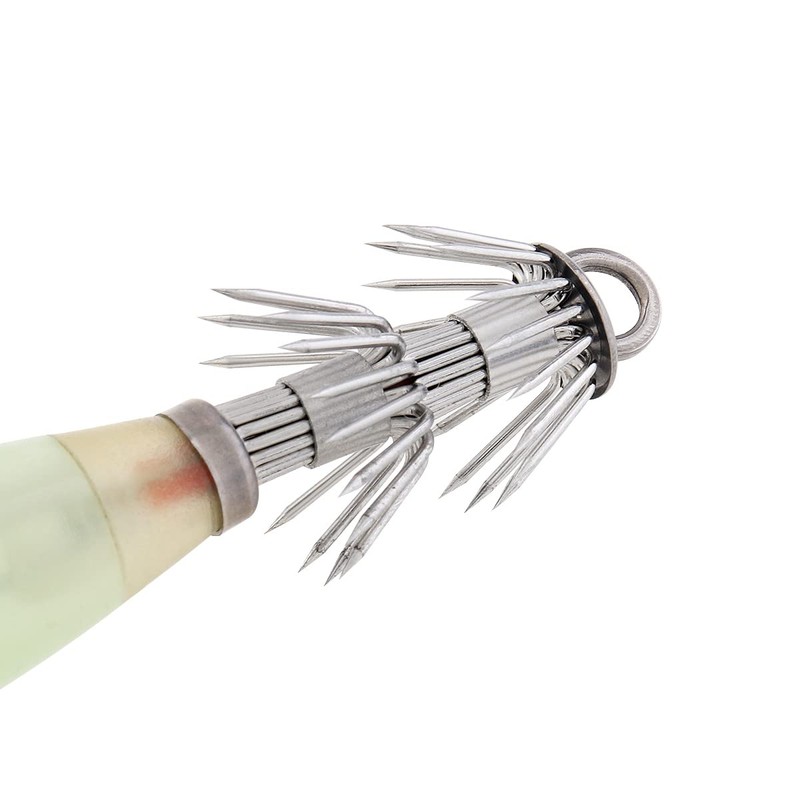 ConSkyee Luminous Squid Jig Hooks, Fluorescent Cuttlefish Octopus Lures Bait