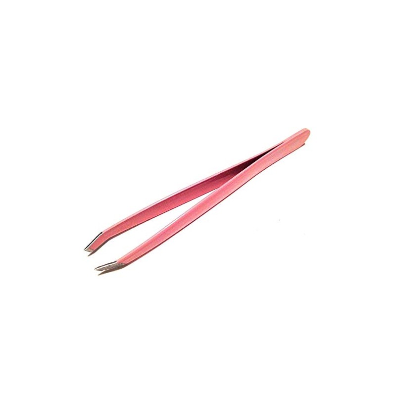 Pink Coated TopInox Slanted Tweezers. Made by Niegeloh in Solingen,