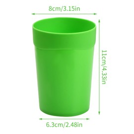 6 Pcs Coloured Plastic Cups Reusable 400ML, Children’s Kids Durable Drinking Cups, Party Stacking Water Recyclable Cups, Picnic Tumblers for Kids, Travel, Festival, Camping (B)