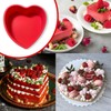 Heart Shaped Cake Pans, 3pcs 6 Inch Silicone Cake Pan